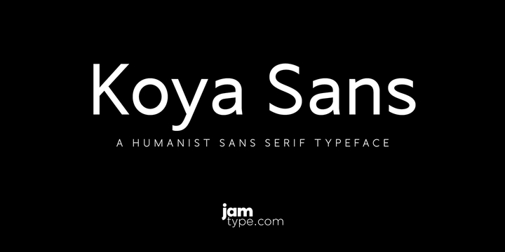 Przykład czcionki Koya Sans Italic